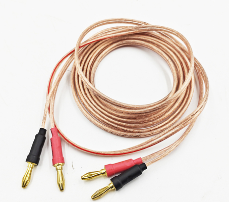 Прозрачный 14Gauge Банановый провод для Bi-Wire Bi-Amp HiFi Surround Sound 99,9% OFC Copper