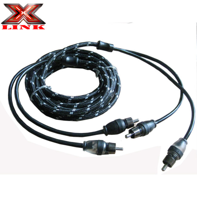 Медный RCA мужской на 2-RCA мужской аудио стерео субвуферный кабель для усилителей Hi-Fi системы
