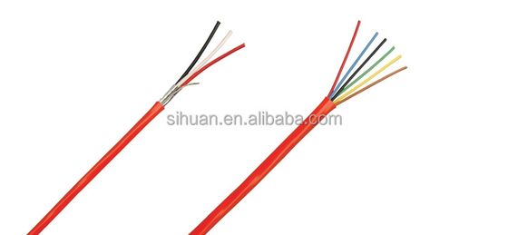 Консервированный CCA 18 AWG 2/C твердый кабель пожарной сигнализации FPLR 1000 футов Красный медный проводник
