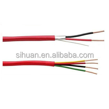 Консервированный CCA 18 AWG 2/C твердый кабель пожарной сигнализации FPLR 1000 футов Красный медный проводник