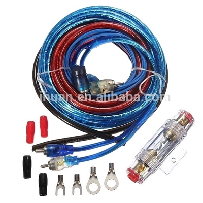 Женские-женские аудиокабели и 4GA RCA-провод для установки проводки автомобильного усилителя