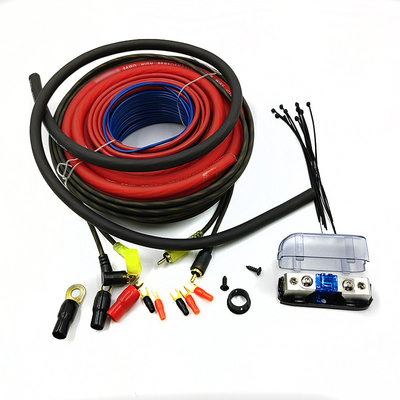 Изолированный ПВХ 8AWG автомобильный аудиоусилитель кабельных наборов с аксессуарами по доступной цене