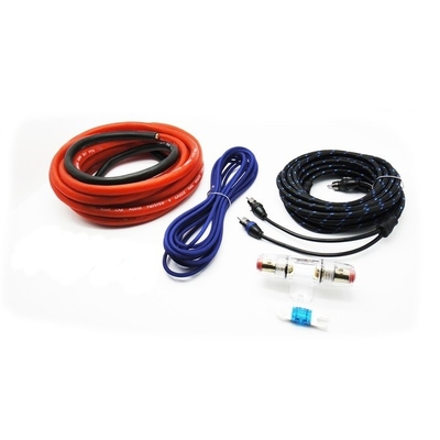 Комплект кабелей для установки 4awg Amp 2500W Автомобильные аудиокабели с обнаженным медным проводником