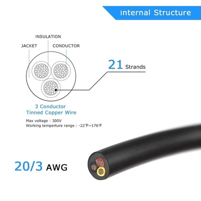 18AWG 2 Проводник 20AWG 3 Проводник Электрический провод ПВХ натянутый стаканчатый медный провод
