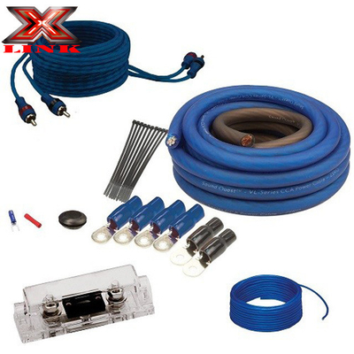 OFC Conductor 0 2 4 6 8 AWG Gauge GA Car Audio Cable Kit для системы динамиков