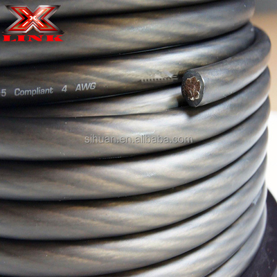 Мягкий ПВХ куртка 1/0 Awg Кабель питания для автомобиля Аудио Медный проводник 0 Gauge Ofc провода