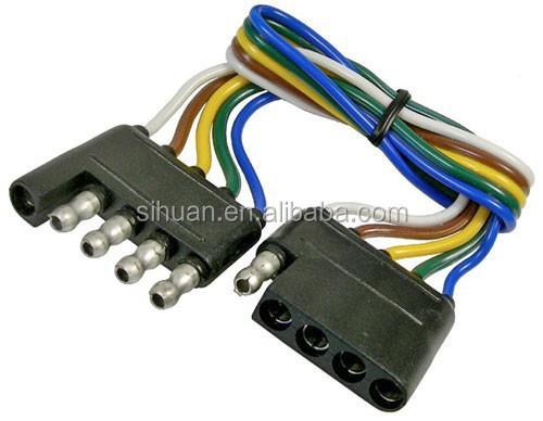 2.8X Внешний диаметр 4c 18AWG Связанный трейлер провод кабель с розеткой голый медный проводник