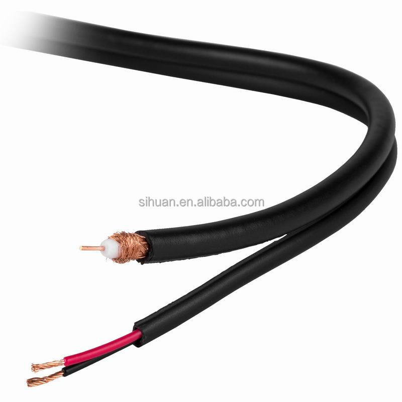 20 AWG Solid Copper RG-59 Коаксиальный кабель видеонаблюдения с коннектором BNC и кабелем питания 18/2
