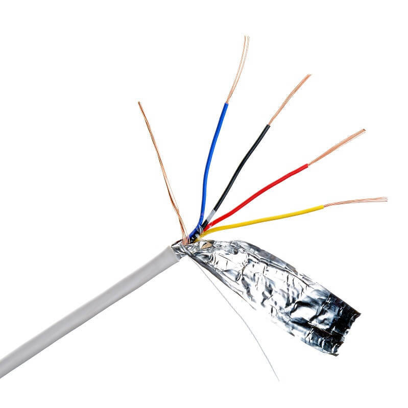 ПВХ изолированный медный многоядерный 4-ядерный 24AWG пожарный сигнализационный кабель для систем безопасности