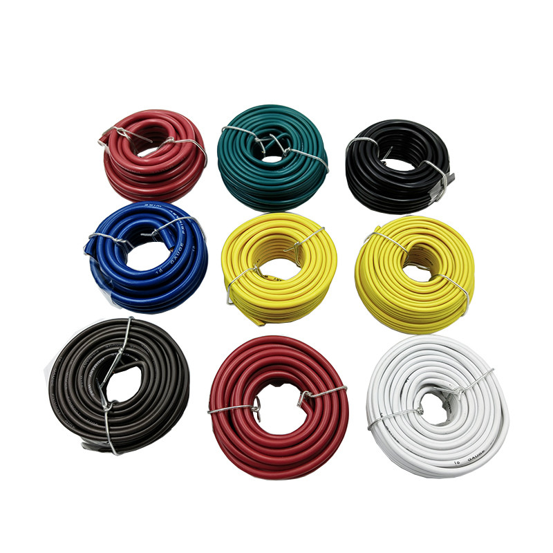 Низкое напряжение 10 12 14 16 18 GA AWG Gauge Automotive Electric Single Wire с медной проводкой Jacket PVC