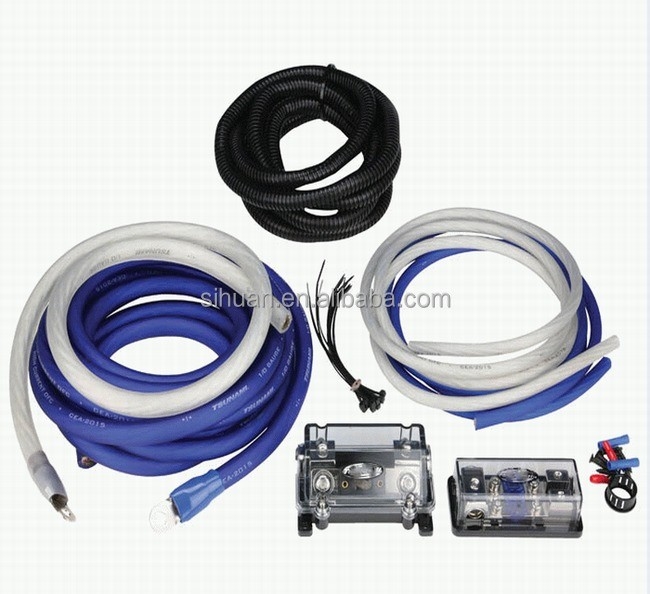OFC Conductor 0 2 4 6 8 AWG Gauge GA Car Audio Cable Kit для системы динамиков