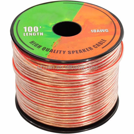 10AWG 10/2 Gauge Car Home Audio Speaker Wire с сверхчестным гибким прозрачным ПВХ пальто и консервированным внутренним проводником CCA