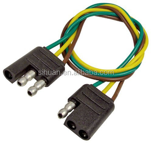 2.8X Внешний диаметр 4c 18AWG Связанный трейлер провод кабель с розеткой голый медный проводник
