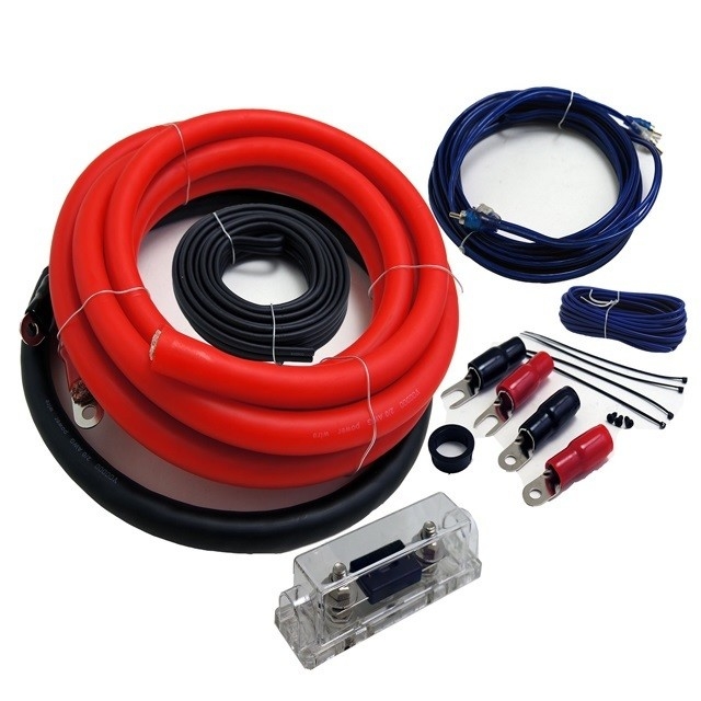Стандартная спецификация CCA/OFC 12V 4/8 Gauge Flexible Audio Power Amp Wiring Kit